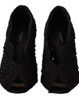 Dolce & Gabbana Elegant Black Lace Stiletto Heels