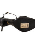 Dolce & Gabbana Elegant Ostrich Leather Ankle Strap Heels