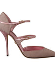 Dolce & Gabbana Pink Glitter High Heel Sandals