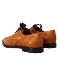 Dolce & Gabbana Elegant Eel Leather Lace-Up Formal Flats