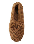 Dolce & Gabbana Elegant Wool Knit Ballerina Flats in Brown