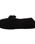 Dolce & Gabbana Elegant Black Wool Knit Ballet Flats