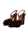 Dolce & Gabbana Elegant Purple Suede Heels Sandals