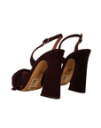 Dolce & Gabbana Elegant Purple Suede Heels Sandals