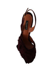 Dolce & Gabbana Elegant Purple Suede Heels Sandals