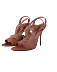 Dolce & Gabbana Elegant Pink Ankle Strap Heels Sandals