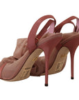 Dolce & Gabbana Elegant Pink Ankle Strap Heels Sandals