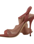 Dolce & Gabbana Elegant Pink Ankle Strap Heels Sandals