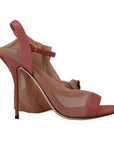 Dolce & Gabbana Elegant Pink Ankle Strap Heels Sandals