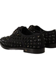 Dolce & Gabbana Elegant Gros Grain Lace-Up Jeweled Flats