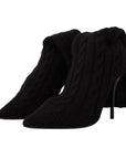 Dolce & Gabbana Elegant Stretch Sock Boots in Black