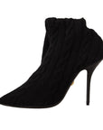 Dolce & Gabbana Elegant Stretch Sock Boots in Black