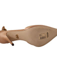 Dolce & Gabbana Elegant Beige Silk Ankle Strap Pumps