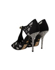 Dolce & Gabbana Elegant Crystal-Embellished Suede Pumps