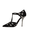 Dolce & Gabbana Elegant Crystal-Embellished Suede Pumps
