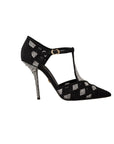 Dolce & Gabbana Elegant Crystal-Embellished Suede Pumps