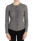 Dolce & Gabbana Elegant Black and White Wool Cardigan
