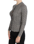 Dolce & Gabbana Elegant Black and White Wool Cardigan