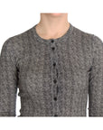 Dolce & Gabbana Elegant Black and White Wool Cardigan