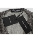 Dolce & Gabbana Elegant Black and White Wool Cardigan
