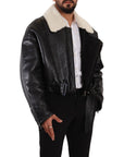 Dolce & Gabbana Elegant Shearling Biker Jacket