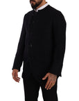 Dolce & Gabbana Elegant Dark Grey Alpaca Blend Jacket