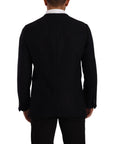 Dolce & Gabbana Elegant Dark Grey Alpaca Blend Jacket