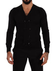 Dolce & Gabbana Elegant V-Neck Black Cashmere Cardigan