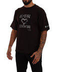 Dolce & Gabbana Elegant Burgundy L'Amore Crew Neck Tee