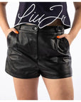 Dolce & Gabbana Black Lambskin Women Short