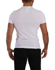 Dolce & Gabbana Elegant White Cotton Blend Round Neck Tee