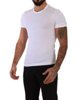 Dolce & Gabbana Elegant White Cotton Blend Round Neck Tee