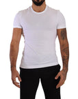 Dolce & Gabbana Elegant White Cotton Blend Round Neck Tee
