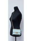 Michael Kors Cece Small Sea Green Signature PVC Convertible Flap Crossbody Bag