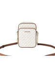 Michael Kors Jet Set Medium Vanilla PVC North South Chain Crossbody Handbag