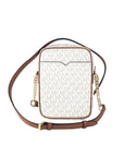 Michael Kors Jet Set Medium Vanilla PVC North South Chain Crossbody Handbag