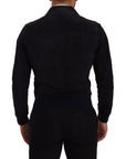 Dolce & Gabbana Elegant Blue Suede Short Jacket