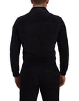 Dolce & Gabbana Elegant Blue Suede Short Jacket