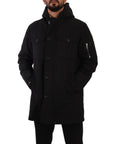 Dolce & Gabbana Elegant Black Parka Hooded Jacket