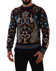 Dolce & Gabbana Elegant Bordeaux Cashmere Crewneck Sweater