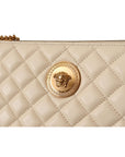 Versace Elegant Quilted Nappa Leather Tote