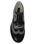 Dolce & Gabbana Elegant Black and White Derby Shoes