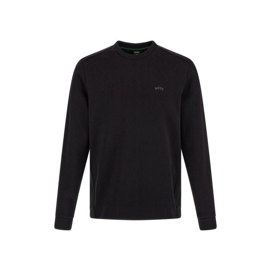 Hugo Boss Elegant Black Cotton Round Neck Sweatshirt