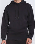 Hugo Boss Elegant Dark Blue Cotton Hooded Sweatshirt
