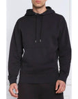 Hugo Boss Elegant Dark Blue Cotton Hooded Sweatshirt