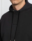 Hugo Boss Elegant Dark Blue Cotton Hooded Sweatshirt