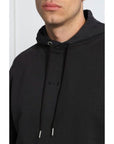 Hugo Boss Elegant Dark Blue Cotton Hooded Sweatshirt