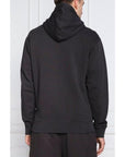 Hugo Boss Elegant Dark Blue Cotton Hooded Sweatshirt
