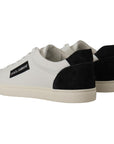 Dolce & Gabbana Elegant White Leather Low Top Sneakers