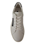 Dolce & Gabbana Elegant White Leather Low Top Sneakers
